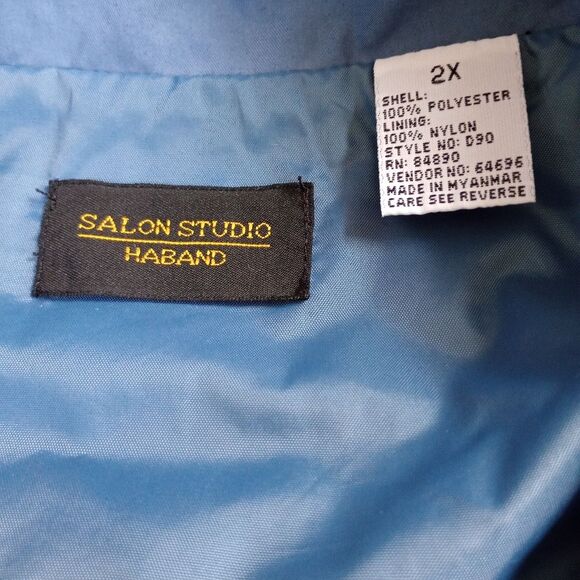 Salon Studios Light Blue Jacket Women's Size 2X - Picture 5 of 9